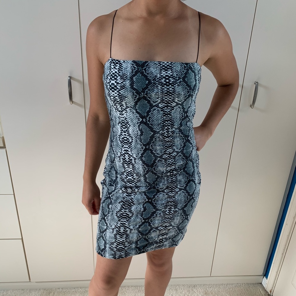 Meshki Bodycon Snake Print Dress